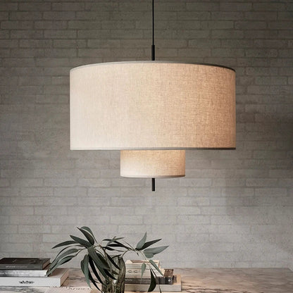 Modern Wabi-Sabi Fabric Pendant Light – Nordic LED Hanging Ceiling Lamp | Soft Ambient Lighting | Premium Designer Fixture