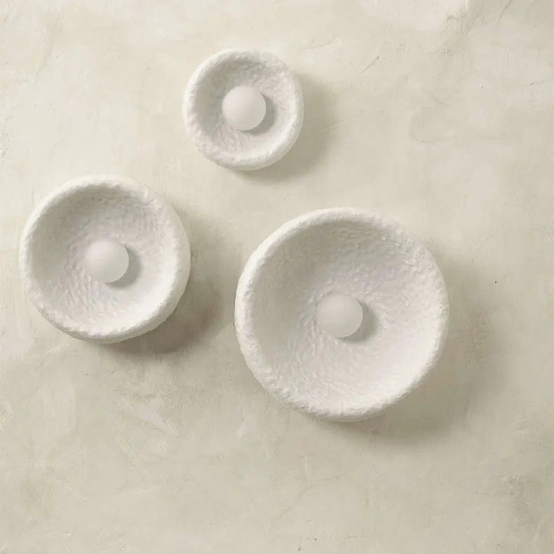 Wabi-Sabi Resin Wall Light – Retro Japanese LED Wall Sconce | Warm Minimalist Ambient Lighting