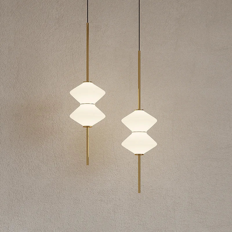Modern White Glass Pendant Light – Adjustable LED Hanging Ceiling Fixture | Contemporary Globe Chandelier | Elegant Home Lighting