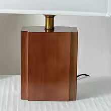 Oakmere Table Lamp – Nordic Wooden Bedside Light | Retro Fabric LED Lamp for Cosy Modern Interiors