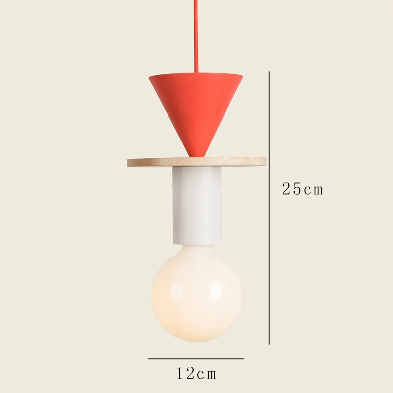 Halden Wood Pendant Light – Nordic LED Hanging Lamp | Minimalist Wooden Ceiling Light for Contemporary Interiors