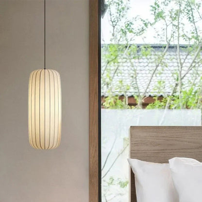 Serenea Silk Pendant Light – Wabi-Sabi Hanging Lamp | Japanese Nordic Ceiling Light for Elegant Interiors
