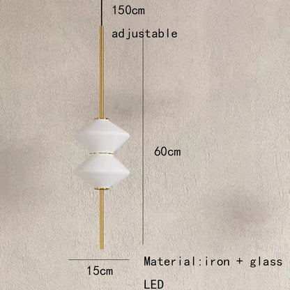 Modern White Glass Pendant Light – Adjustable LED Hanging Ceiling Fixture | Contemporary Globe Chandelier | Elegant Home Lighting