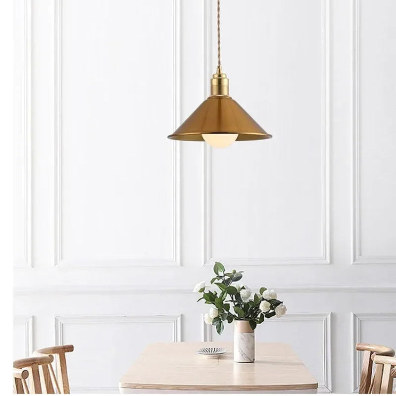 Gold Nordic Pendant Light – Modern LED Hanging Lamp | Scandinavian Luxury Interior Lighting