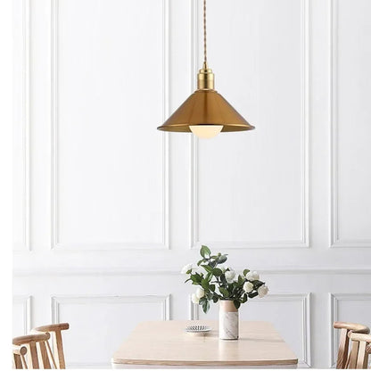 Gold Nordic Pendant Light – Modern LED Hanging Lamp | Scandinavian Luxury Interior Lighting