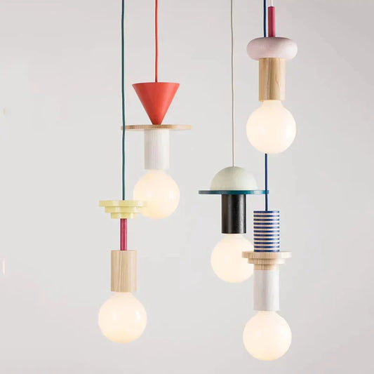 Halden Wood Pendant Light – Nordic LED Hanging Lamp | Minimalist Wooden Ceiling Light for Contemporary Interiors