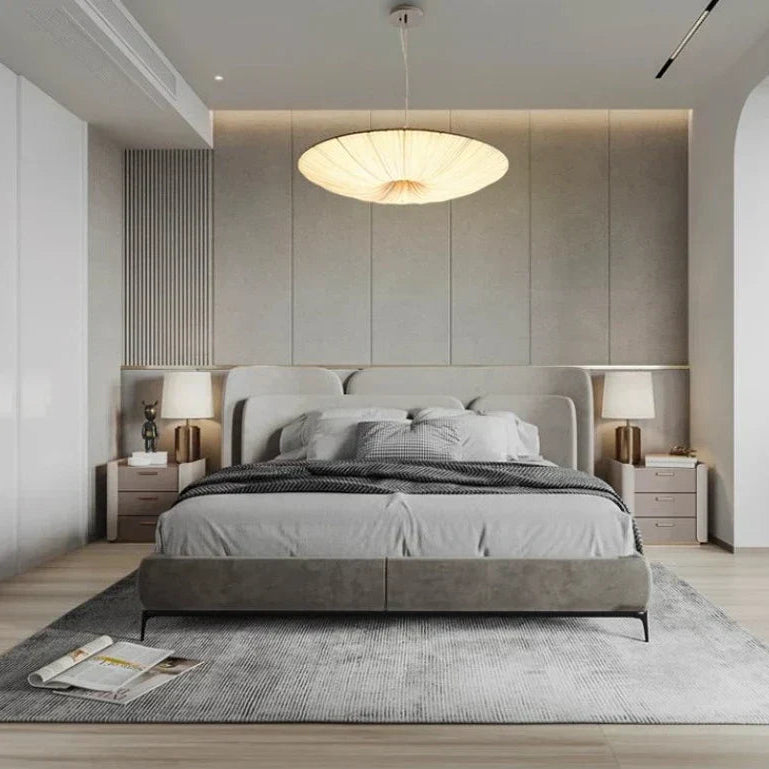 Aethera Ceiling Light – Wabi-Sabi Fabric LED Pendant | Minimalist Floating Disc Lamp for Contemporary Interiors