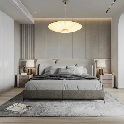 Aethera Ceiling Light – Wabi-Sabi Fabric LED Pendant | Minimalist Floating Disc Lamp for Contemporary Interiors