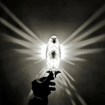 3D Bird Projection Wall Light – Modern Animal Wall Sconce | Decorative Ambient Lighting | Owl &amp; Eagle Designer Fixture