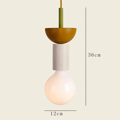 Halden Wood Pendant Light – Nordic LED Hanging Lamp | Minimalist Wooden Ceiling Light for Contemporary Interiors