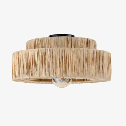 Wabi Sabi Rattan Pendant Light – Handwoven Japanese Ceiling Lamp | Natural Ambient Lighting | Artisan Interior Feature