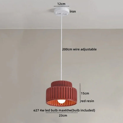 Veloura Resin Pendant Light – Nordic LED Ceiling Lamp | Minimalist Japandi Lighting for Modern Interiors
