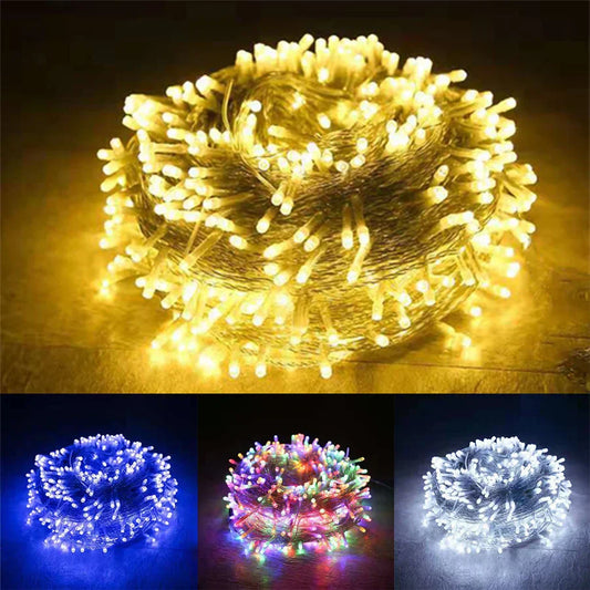 LumiFest LED Christmas String Lights – 10M / 50M / 100M Outdoor Fairy Lights with 8 Lighting Modes