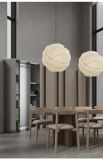 Wabi Sabi Paper Pendant Light – Handcrafted Japanese Ceiling Lamp | Soft Ambient Lighting | Timeless Zen-Inspired Design
