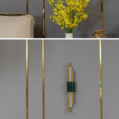Marble LED Wall Light with Gold & Black Finish – Modern Luxury Wall Sconce | Elegant Ambient Interior Lighting