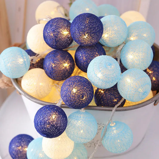 LumiCotton LED Cotton Ball String Lights – Decorative Fairy Lights for Home, Garden & Seasonal Celebrations