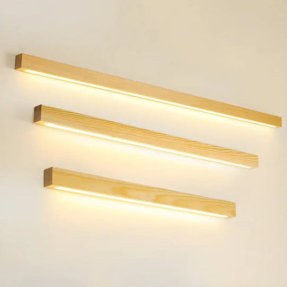 Japanese Wood Wall Light – Minimalist LED Wall Lamp | Up & Down Ambient Lighting | Japandi Interior Feature