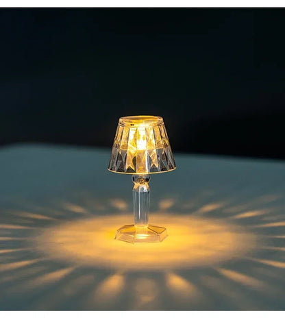 Crystal LED Accent Table Lamp – Colour Changing Touch Night Light | Decorative Bedside Lamp | Elegant Mood Lighting