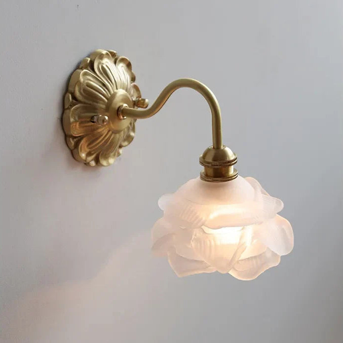 Frosted Glass LED Wall Light with Copper Finish – Modern Luxury Wall Sconce | Elegant Ambient Lighting