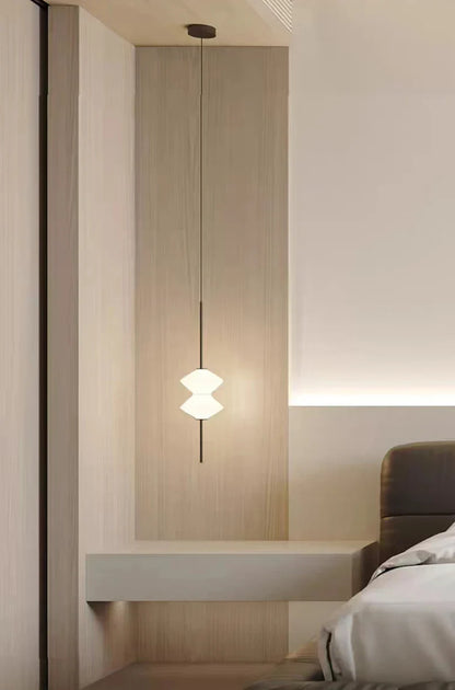 Modern White Glass Pendant Light – Adjustable LED Hanging Ceiling Fixture | Contemporary Globe Chandelier | Elegant Home Lighting