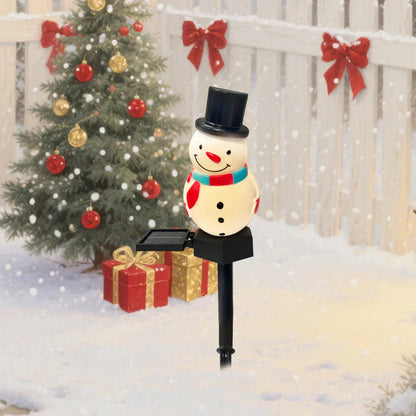 SnowGlow Solar Snowman Path Lights – Waterproof LED Garden Lights | Festive Outdoor Christmas Decoration