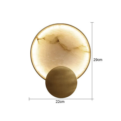 Marble Wall Light – Modern Gold LED Wall Lamp | Luxury Ambient Lighting | Contemporary Stone Interior Feature