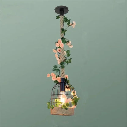 Vintage Farmhouse Chandelier – Industrial LED Pendant Light | Rustic Dining & Café Lighting | Statement Ceiling Feature