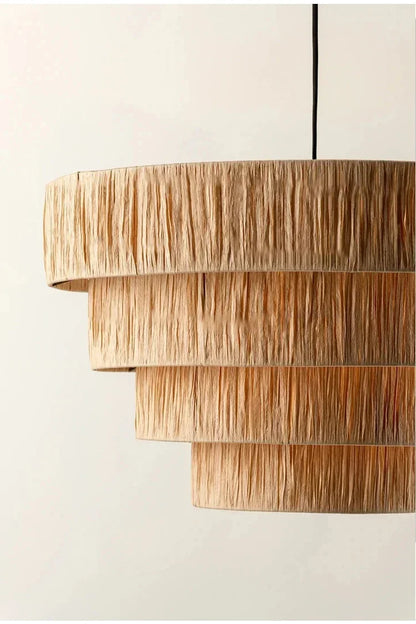 Wabi Sabi Rattan Pendant Light – Handwoven Japanese Ceiling Lamp | Natural Ambient Lighting | Artisan Interior Feature