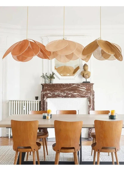 Floral Fabric Pendant Light – Designer E27 Ceiling Lamp | Artistic Ambient Lighting | Contemporary Statement Feature