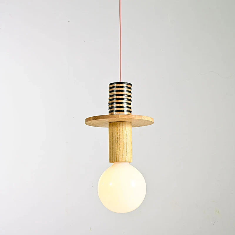 Halden Wood Pendant Light – Nordic LED Hanging Lamp | Minimalist Wooden Ceiling Light for Contemporary Interiors