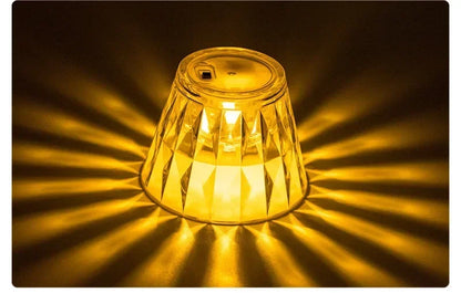 Crystal LED Accent Table Lamp – Colour Changing Touch Night Light | Decorative Bedside Lamp | Elegant Mood Lighting
