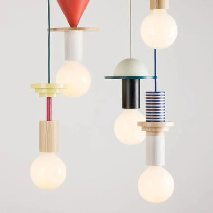 Halden Wood Pendant Light – Nordic LED Hanging Lamp | Minimalist Wooden Ceiling Light for Contemporary Interiors