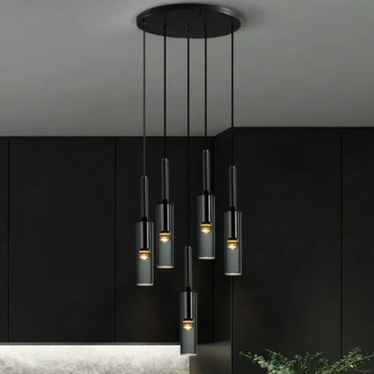 Obsidian Orb Pendant Light – Minimalist Glass Ceiling Lamp | Nordic LED Hanging Light for Contemporary Interiors
