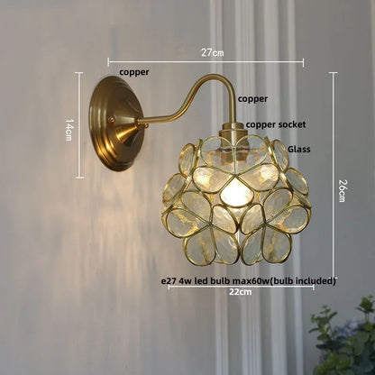 Nordique Glass Wall Light – Scandinavian Brass Sconce | Clear Glass Ambient Lighting | Contemporary Interior Elegance