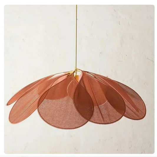 Floral Fabric Pendant Light – Designer E27 Ceiling Lamp | Artistic Ambient Lighting | Contemporary Statement Feature