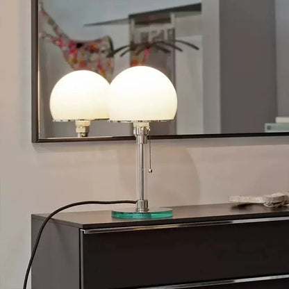 Luméhaus Table Lamp – Nordic Glass & Chrome Designer Lamp | Modern Ambient Lighting for Elegant Interiors