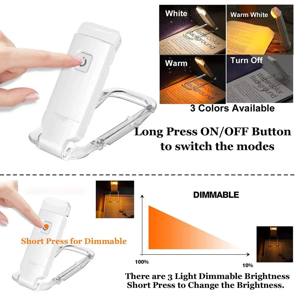 LumiFlex - Tragbare dimmbare LED-Leselampe mit USB-Akku-Leuchtezauber