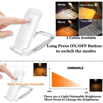 LumiFlex - Tragbare dimmbare LED-Leselampe mit USB-Akku-Leuchtezauber