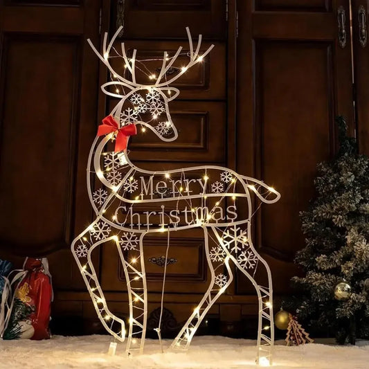 LumiRein LED Reindeer Family – Illuminated Metal Christmas Decoration | Indoor & Outdoor Holiday Display