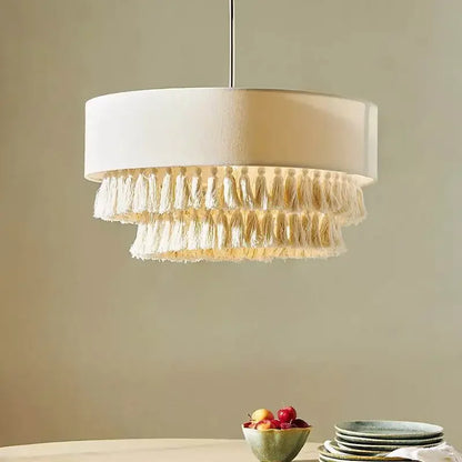 SabiGlow – Boho Wabi Sabi Stoff-Hängelampe-Leuchtezauber