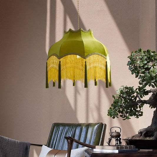 Versailles Tassel Pendant Light – French Vintage Chandelier | Luxury Fabric Ceiling Lamp | Timeless Interior Elegance