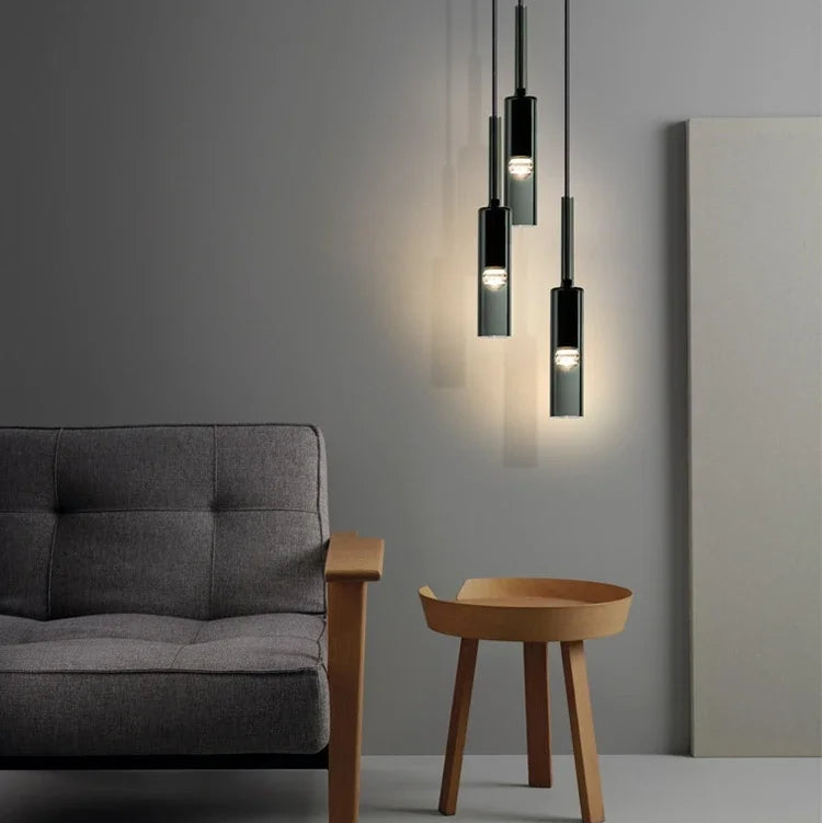 Obsidian Orb Pendant Light – Minimalist Glass Ceiling Lamp | Nordic LED Hanging Light for Contemporary Interiors