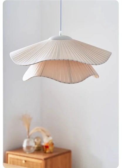 Nordic Linen Pendant Light – Scandinavian Fabric Ceiling Lamp | Soft Ambient Lighting | Japandi Interior Elegance