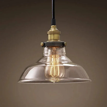 Scandinavian Glass Pendant Light – Vintage Loft E27 Ceiling Lamp | Elegant Ambient Lighting | Contemporary Nordic Interior Feature