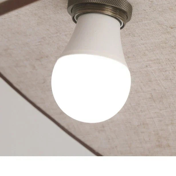 Wabi-Sabi Pendant Light with Fabric Shade – Japandi Retro Ceiling Lamp | Warm Ambient Interior Lighting