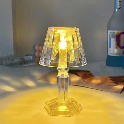 Crystal LED Accent Table Lamp – Colour Changing Touch Night Light | Decorative Bedside Lamp | Elegant Mood Lighting