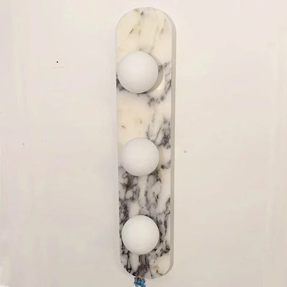 Marble LED Wall Light – Modern Designer Wall Lamp | Luxury Ambient Lighting | Contemporary Stone & Glass Feature