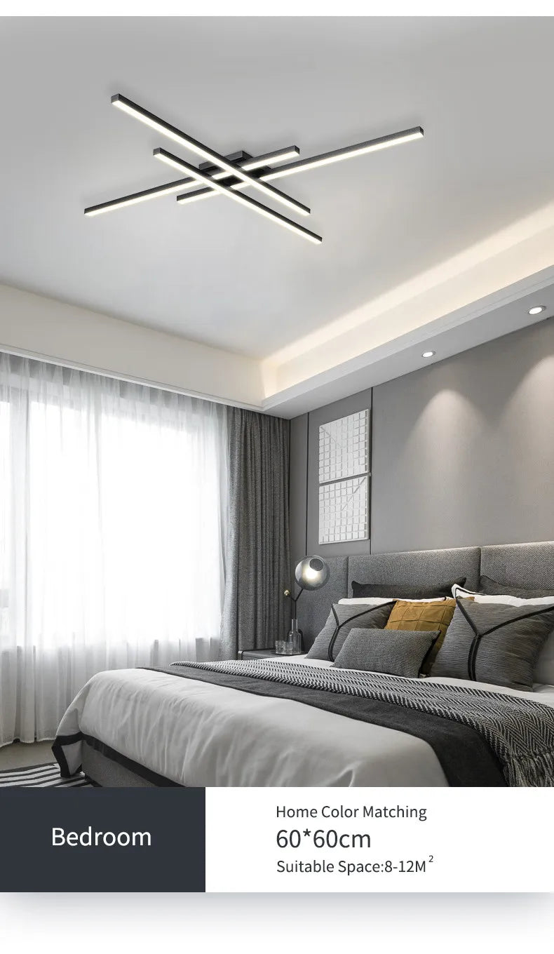 Modern Nordic LED Ceiling Light – Minimalist Flush Mount Ceiling Lamp | Energy-Efficient Home Lighting | Premium Contemporary Fixture