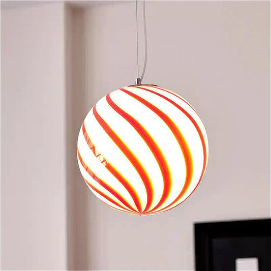 Coloured Glass Globe Pendant Light – Modern E27 Ceiling Lamp | Designer Ambient Lighting | Elegant Contemporary Statement