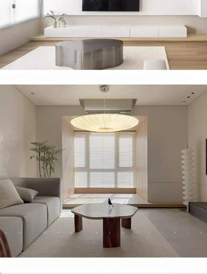 Aethera Ceiling Light – Wabi-Sabi Fabric LED Pendant | Minimalist Floating Disc Lamp for Contemporary Interiors